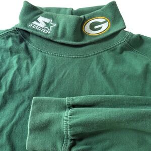 VTG 90s Green Bay Packers Starter Turtleneck Shirt Sz L NFL Pro Line Embroidered